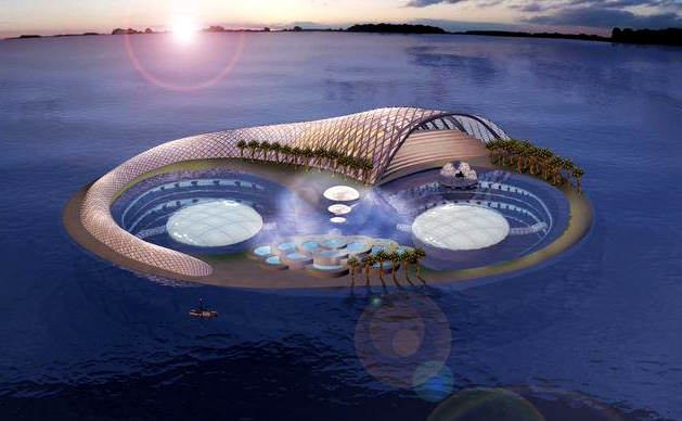 Hydropolis, world's first underwater hotel, built in Germany and assembled in Dubai.  Scheduled to be complete in 2009